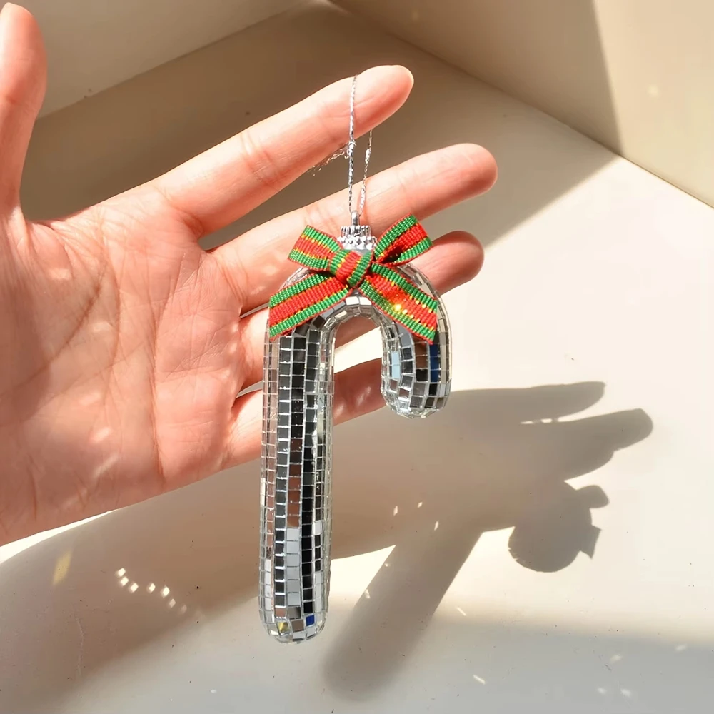 

Candy Cane Disco Ball Small Walking Stick Christmas Tree Decoration Pendant Home Decoration Photography Props Decorative Items