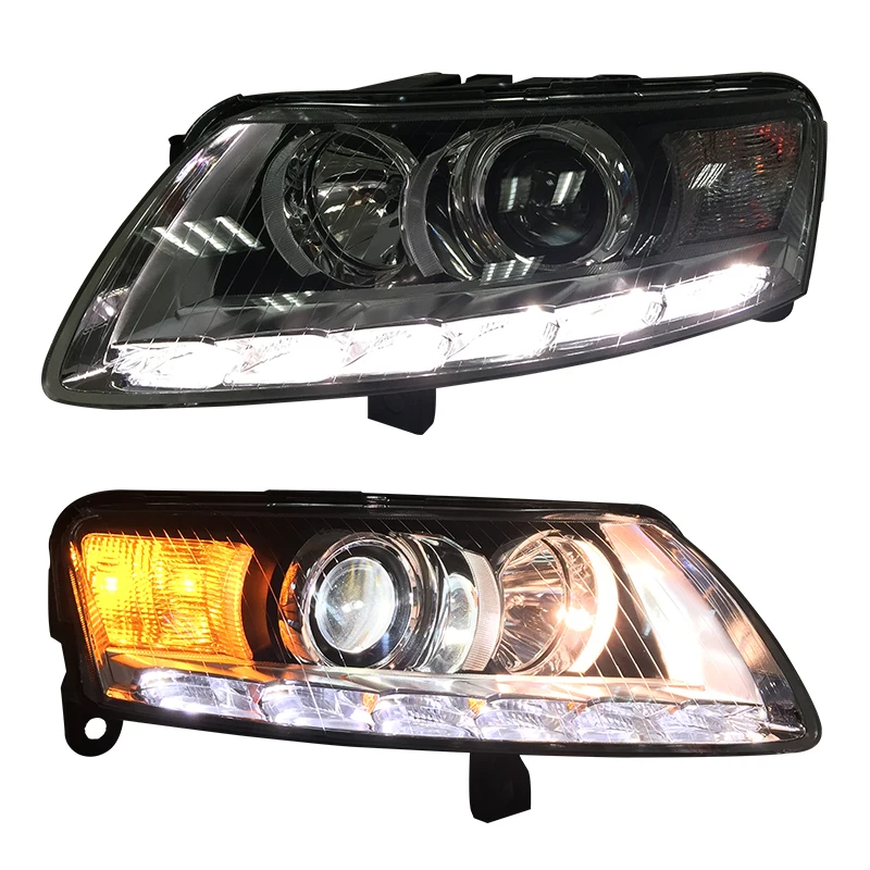 

For Audi A6 C6 2005 2008 Front Head Lights Car Accessories LED Headlights Upgrade Durable Audi A6 matrix Headlight Headlamps DRL