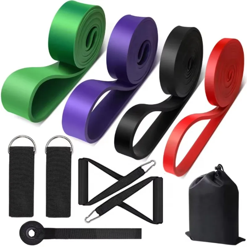 

Custom Natural Latex Pull up Assist Band Elastic Durable Stretching Yoga Fitness Power Resistance Band Set
