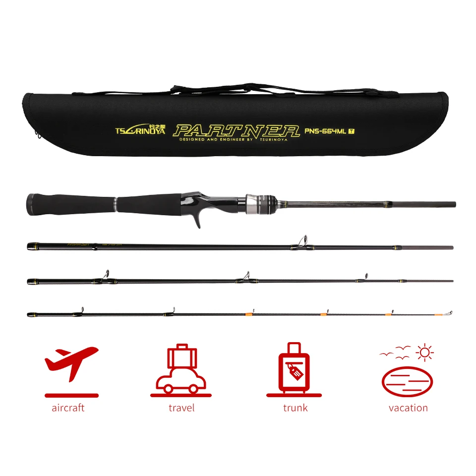 Imagem -05 - Tsurinoya-partner Lure Rod Spinning e Fundição Vara de Pesca Carbono Lure Rod Acessórios Rápidos Fuji Seção ml m Poder 1.98m 2.13m