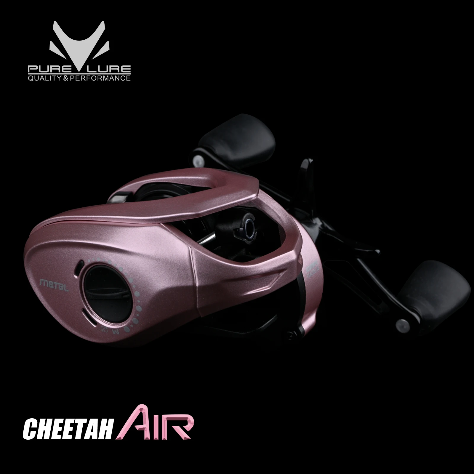 Purelure Cheetah Baitcast Marco Metálico Carbono Freno Electrónico 3M