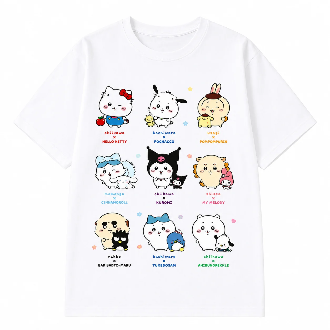 2026 Chiikawa DRINKING LICENSE Summer Parent Child Pure Cotton T-shirt Comfortable, Breathable, High Quality Ins Y2k