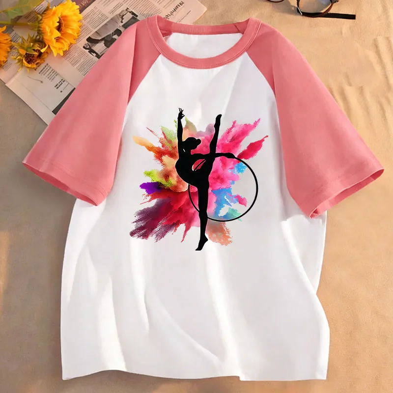Modische Retro-T-Shirts mit Farbenfrohem Design, Y2k Kurzarm-Kinder-T-Shirts, Mädchen Sommer Frühling Casual Top Tee