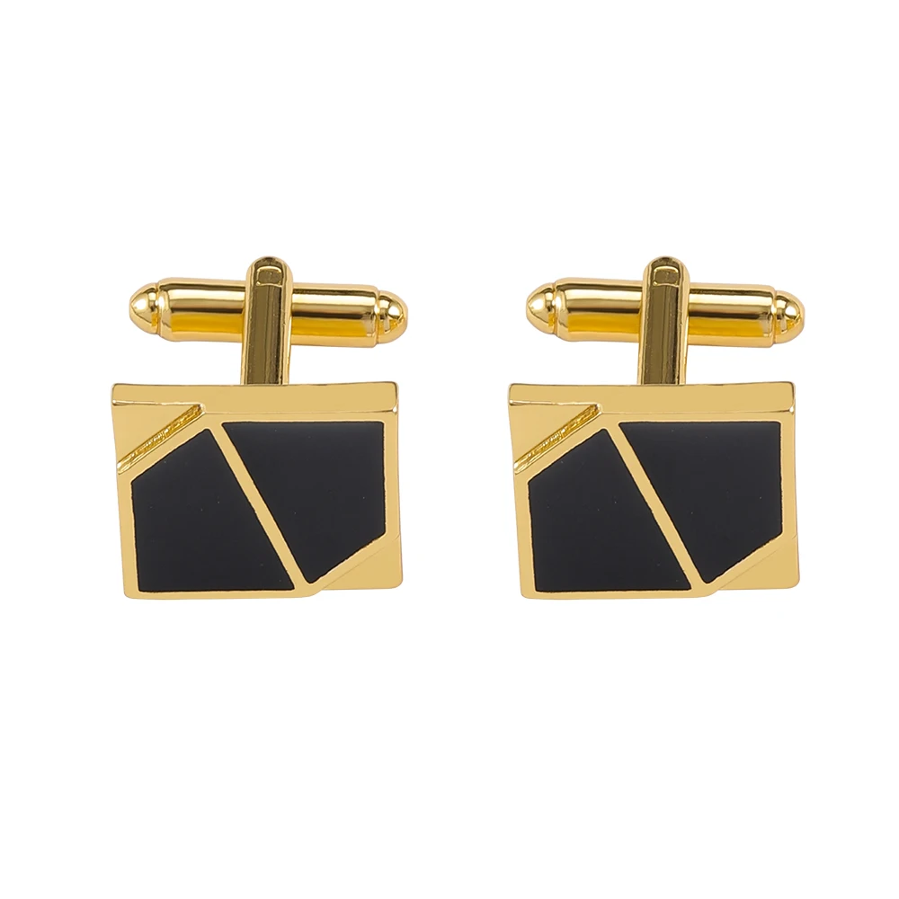 Wholesale 2 PCS/Set Golden Silvery Square Cufflinks Mens Carbon Fiber Cuff Links Tuxedo Shirts Sleeve Button Jewelry