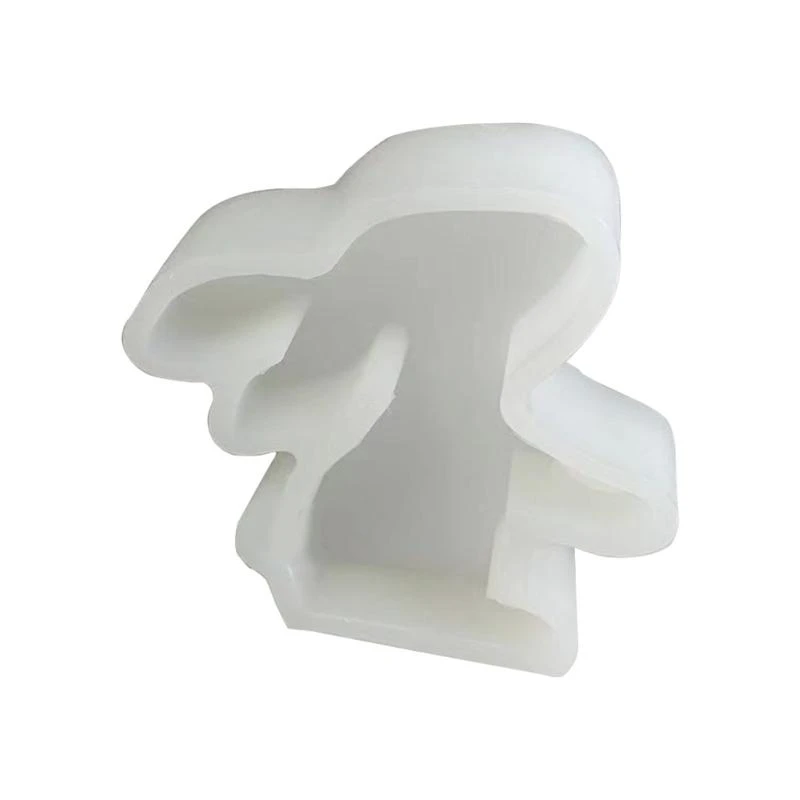 E06B Hydroponic Plant Vase Mold Rabbit Concrete Flower Insert Bracket Silicone Mold