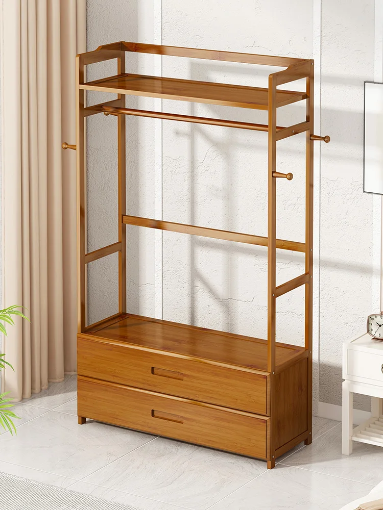 

Solid wood hanger floor coat rack bedroom