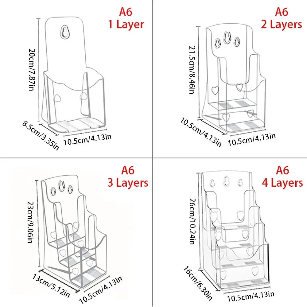 1Pcs Display Rack Card Storage Holder Desktop Basket Photocard Stickers Photo Card Collection Organizer Transparent 1/2/3 Layers