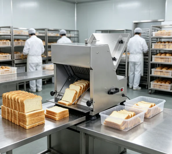Stainless Steel Commercial Bread Slicer Cuts Automatic Bread Cutting Machine Bakery Bread Slicing Machine For Bakery Factory