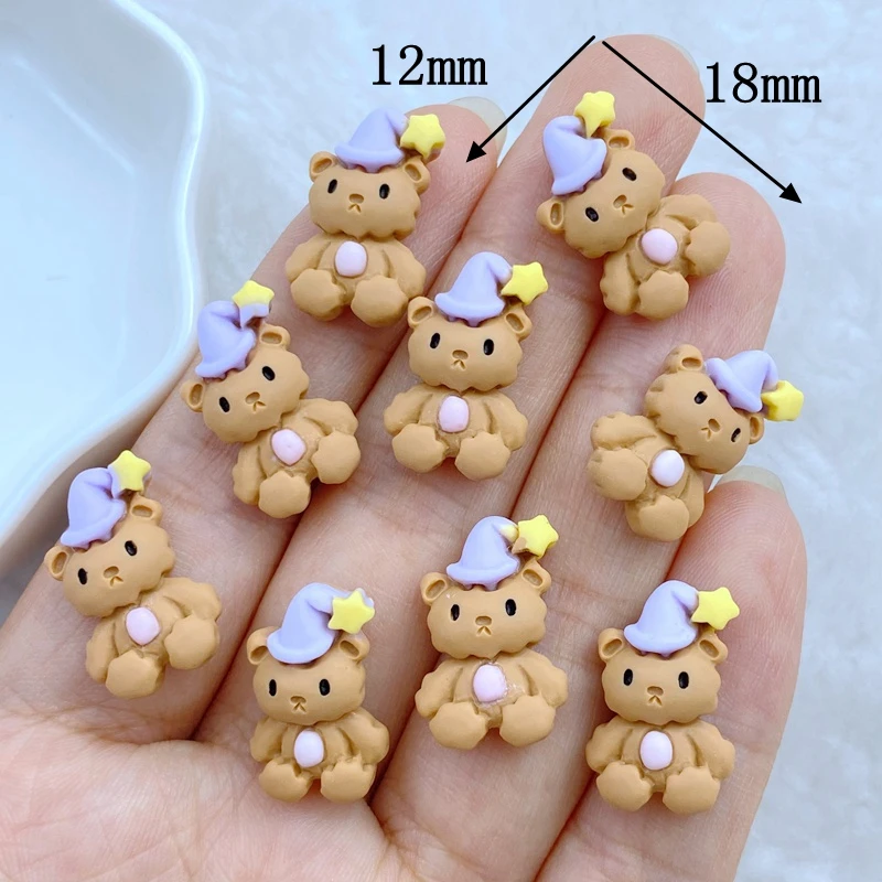 20 Stuks Schattige Mini Cartoon Kerst Beer Nail Art Strass Edelsteen Glitter Nail Art Sieraden Nail Art Decoratie Accessoires