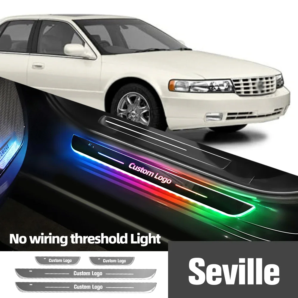 

For Cadillac Seville 1998-2004 2001 2002 2003 Car Door Sill Light Customized Logo LED Welcome Threshold Pedal Lamp Accessories