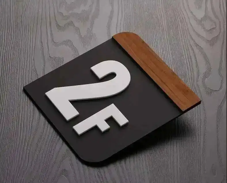 Nummer Boden Boden Schild Platte individuelle Serie Buchstabe Nummer Acryl Schild Wandmontage Beschilderung 3D Wandaufkleber Nummer Karte – Detail 4