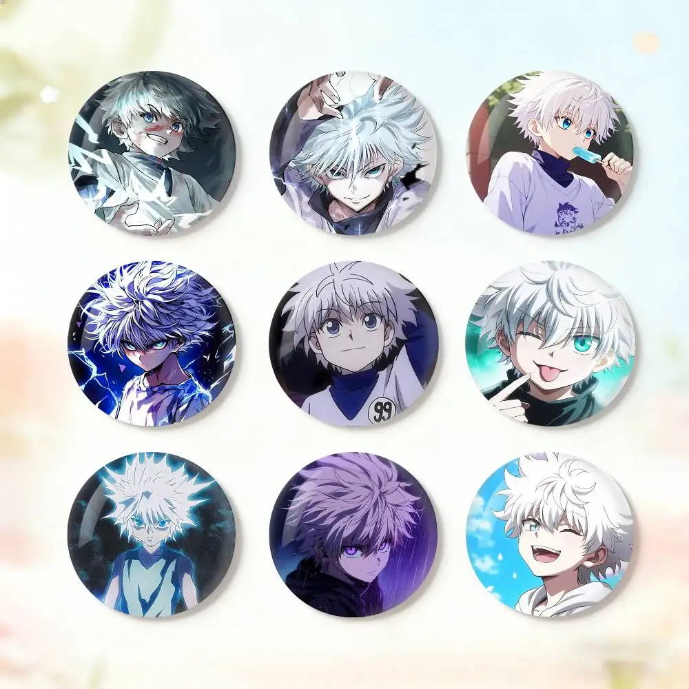 K-Killua Zoldyck H-Hunter X H-Hunter Badge Creative Pins Brooch for Bag Clothes Hat Decor Gifts Fans Collect