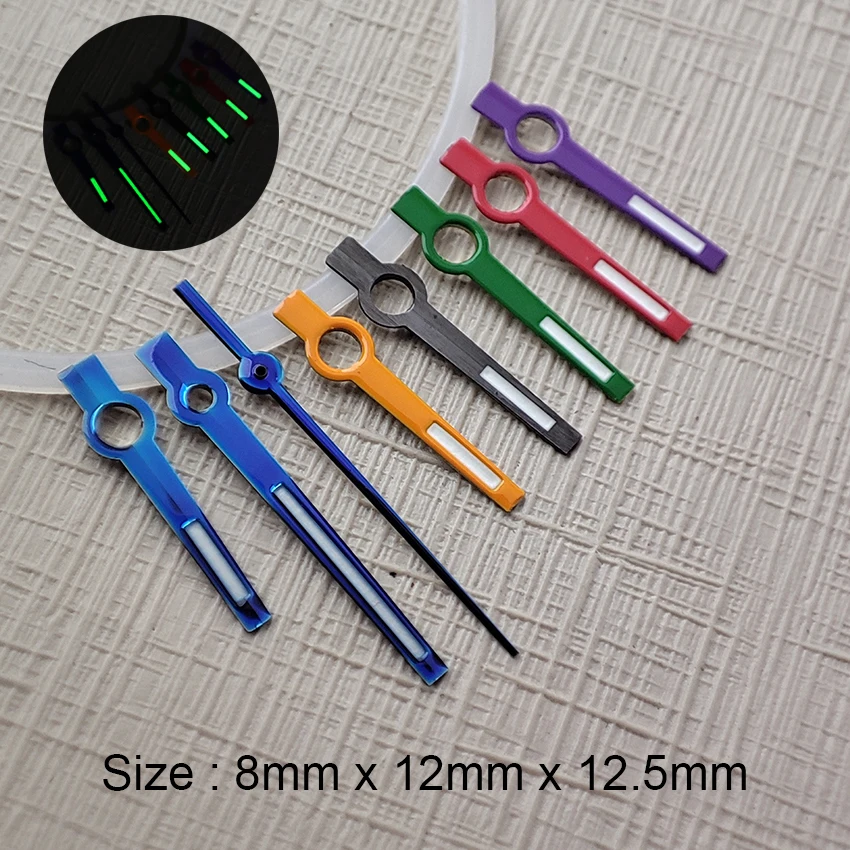 NH35 Hands blue green black orange Watch Hands strong Green Luminous For NH35/NH36/4R/7S Movement Watches Pointers