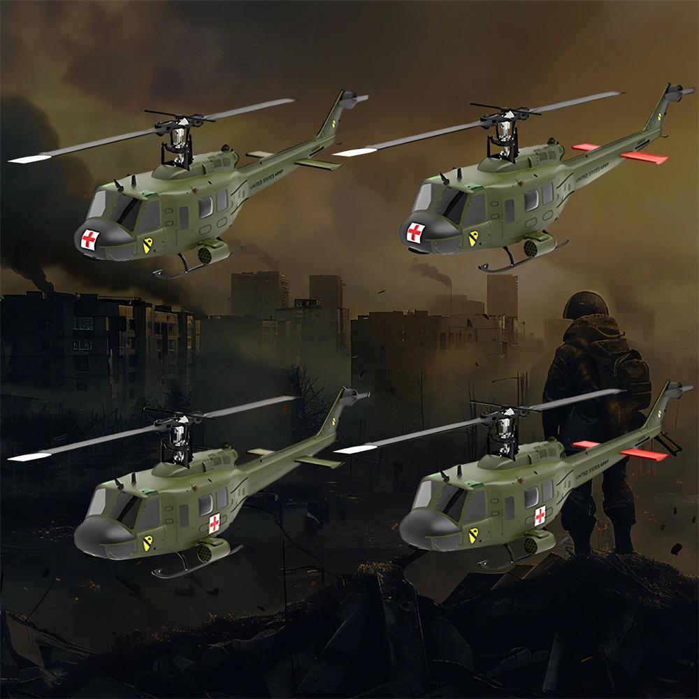 Eachine E190 1:34 UH-1 HUEY Scale 2.4G 6CH GPS Altitude Hold