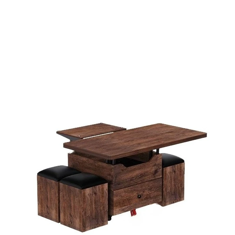 Multifunctional lift, coffee table and dining table dual-purpose integrated, simple home use in the living room, foldable
