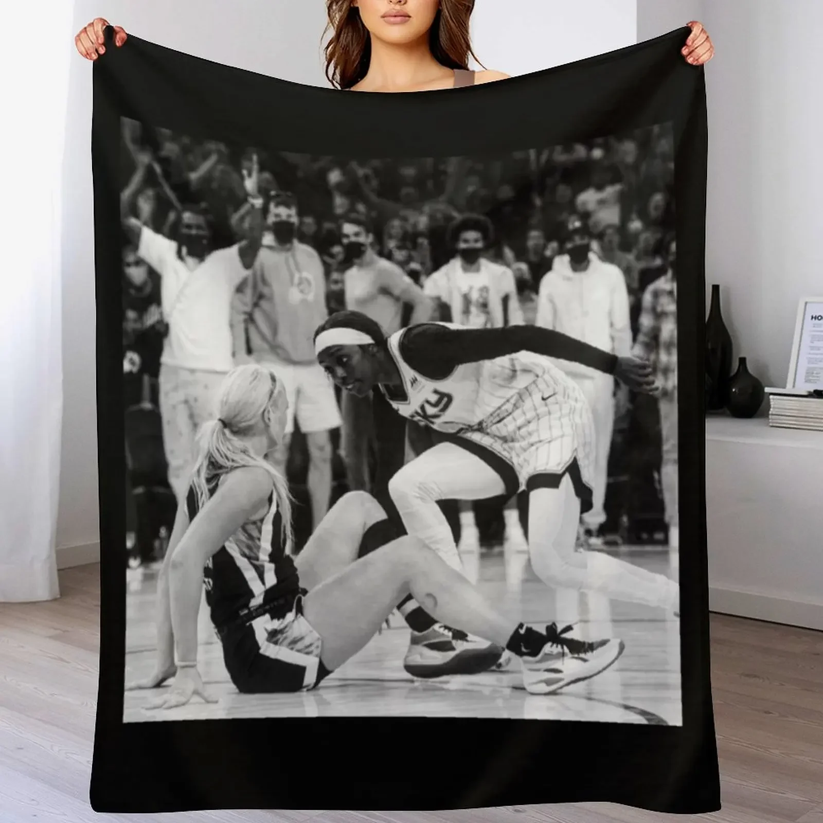 

Kahleah Copper - Finals MVP -Black / White Throw Blanket halloween Polar Summer Beddings Blankets