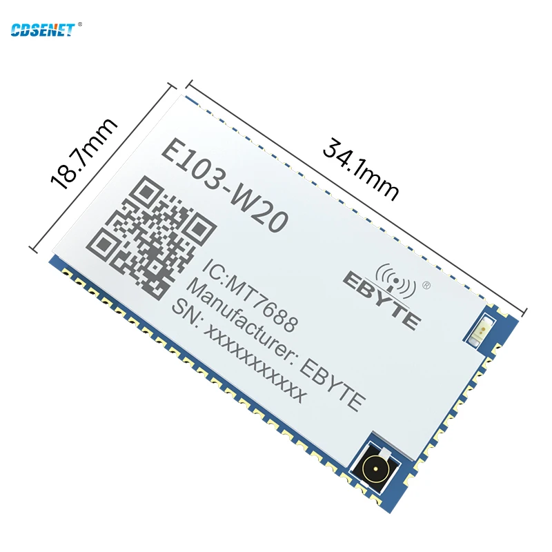 2.4G MT7688AN/7628 Serial Port to Wifi Wireless Routing Module E103-W20 OpenWrt SDK AP STA 32MB Flash+128MB DDR2 150/300Mbps PHY