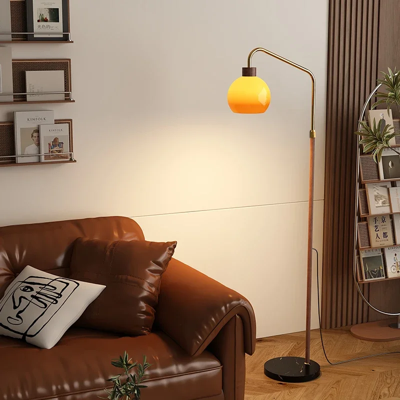 TEMOU Contemporary Floor Lamp Luxury Living Room Bedroom Study Villa Hotel LED Retro Creativity Decorative Standing Light