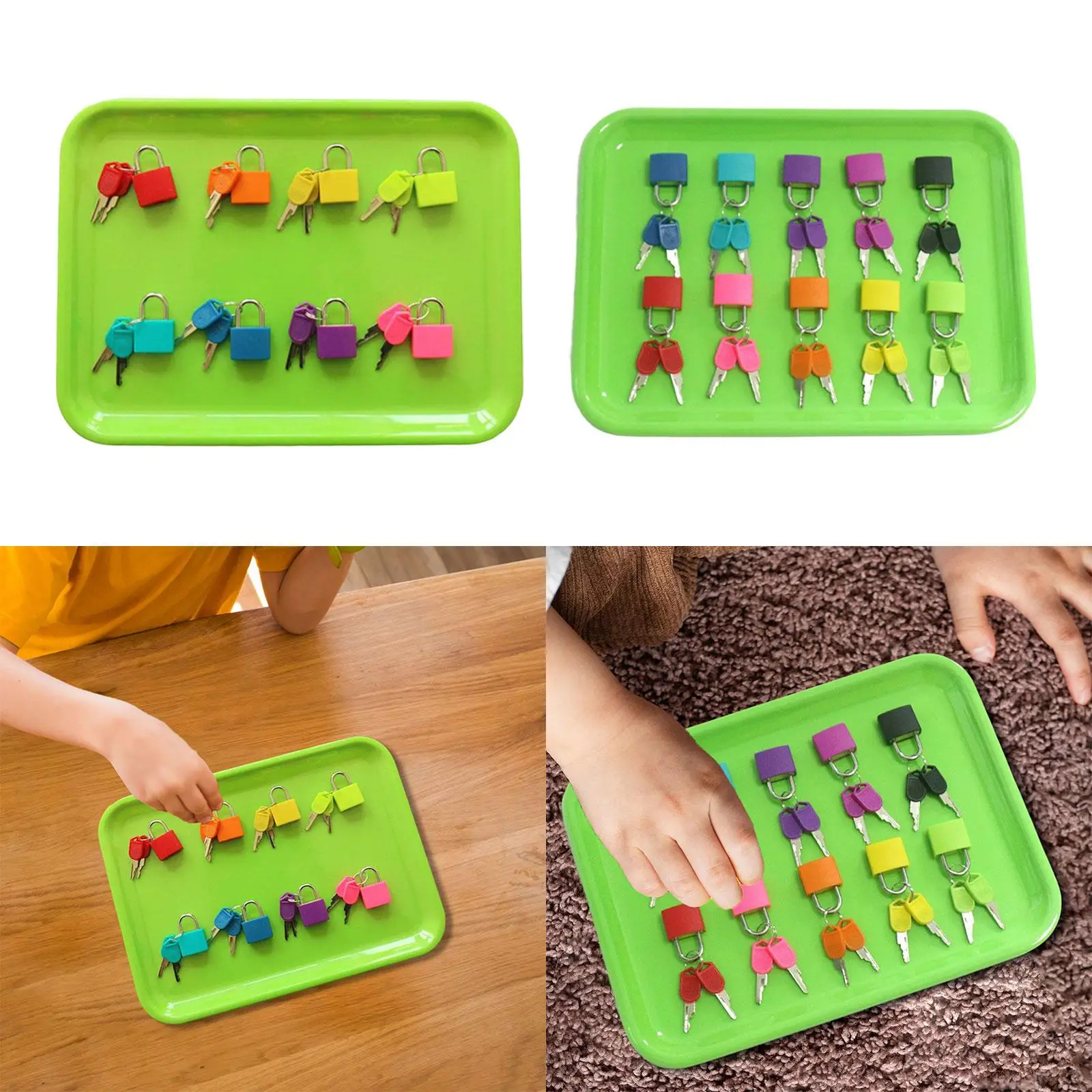 Montessori Lock and Key Toy Set, Preschool Educationl Toys Color Recognition for