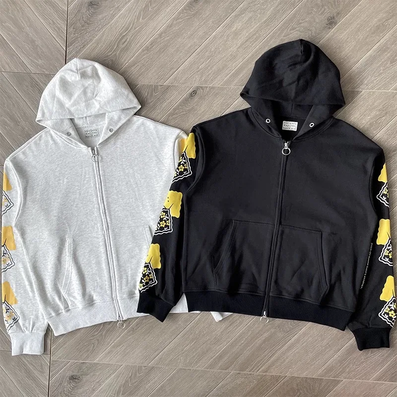 Black Kapital Kountry Zipper Hoodies Men Women 1:1 Best Quality KAPITAL Japanese Style Hooded Sweatshirts Oversized Jacket