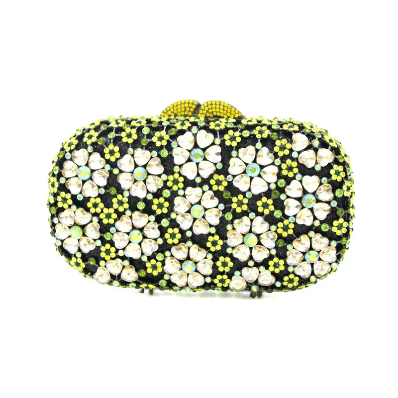 Neues Design Grüne Diamant-Clutch Abendtasche Markendesign Damenhandtasche Soiree Pochette Strass Kristall Party Clutch Taschen – Detail 19