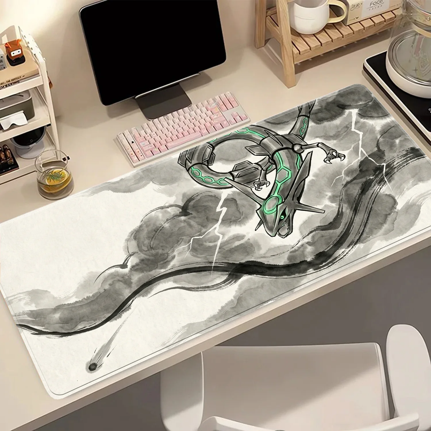 HD Mauspad Pokemon Wash Painting Rutschfeste Langlebige Gaming-Schreibtischunterlage PC Computer Tastaturunterlage Bedrucktes Erweitertes Mauspad Anime