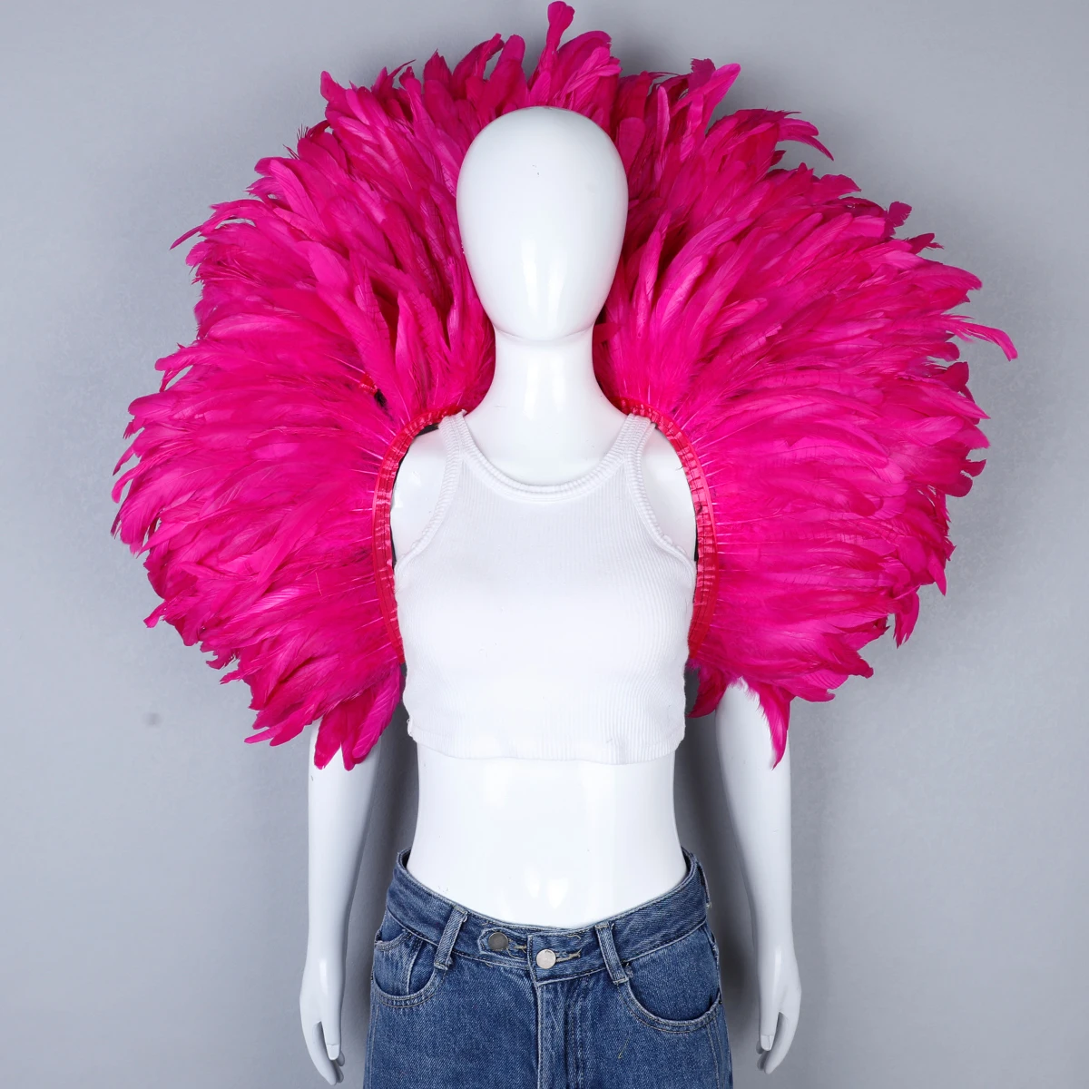 Luxe veren sjaal cosplay ontwerper punk Halloween carnaval gemaskerde bal feestaccessoire elegante kleding voor feestelijke gelegenheden