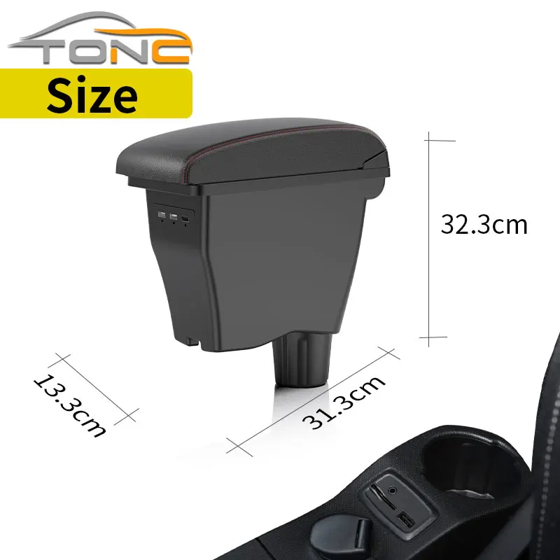 For Smart Fortwo Armrest For Mercedes New Smart 453 Fortwo Forfour Car Armrest box Retrofit parts Interior Storage Box 2015-2018