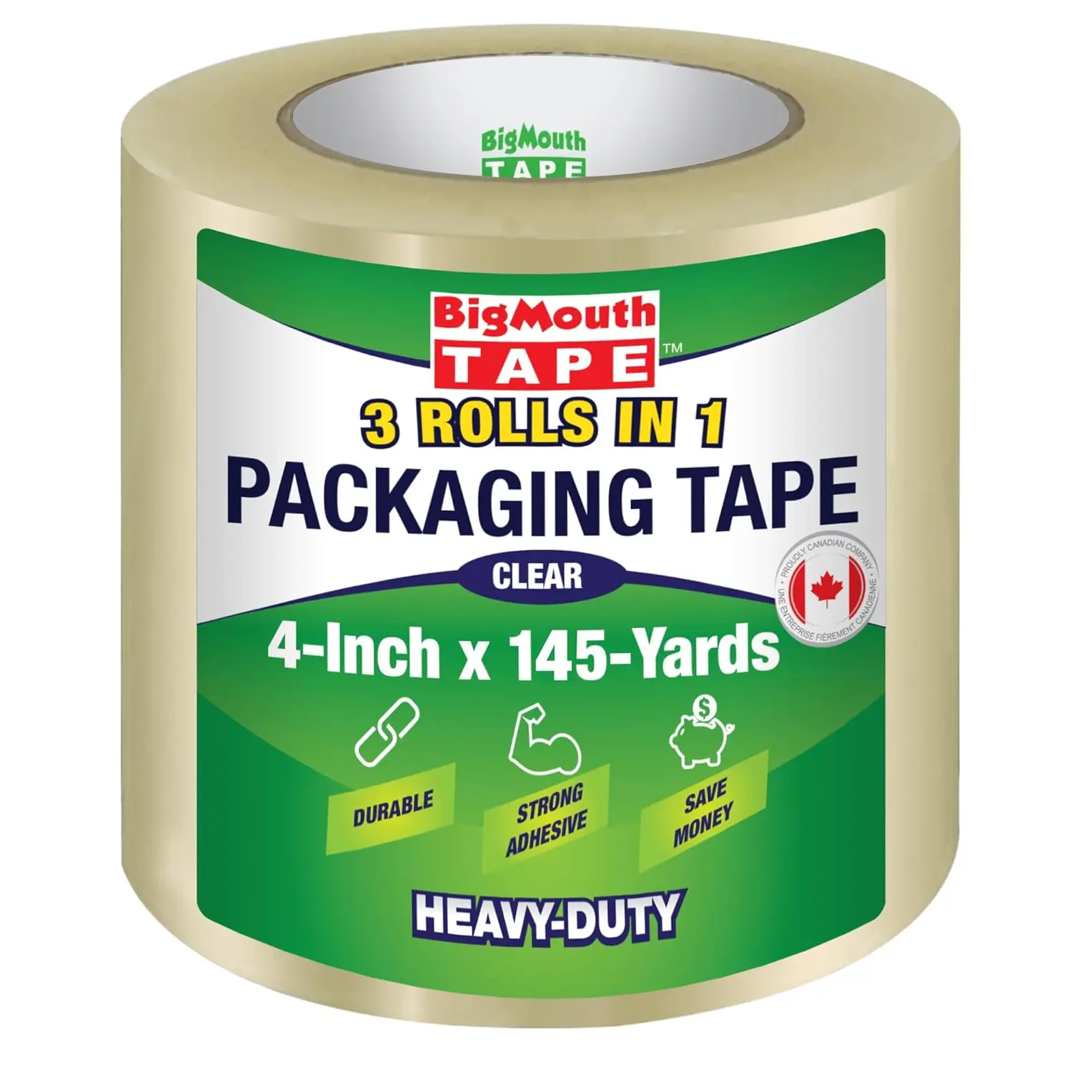 

Heavy Duty Clear Packaging Tape, 4-inch x 145 Yards (435ft), Designed for Packing, Shipping and Mailing, Strong and Dura