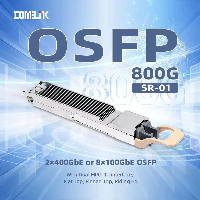 KEXINT MMA4Z00-NS400 Compatible 400G OSFP 50m MPO-12/APC Módulo Transceptor Óptico InfiniBand