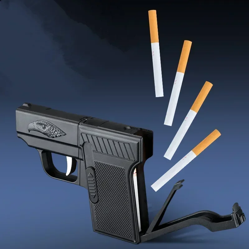 جديد في الهواء الطلق صندوق سجائر محمول نفخ ولاعة يمكن أن تحمل نوع البندقية سبليت جت نفخ يندبروف أخف الرجال أداة #3