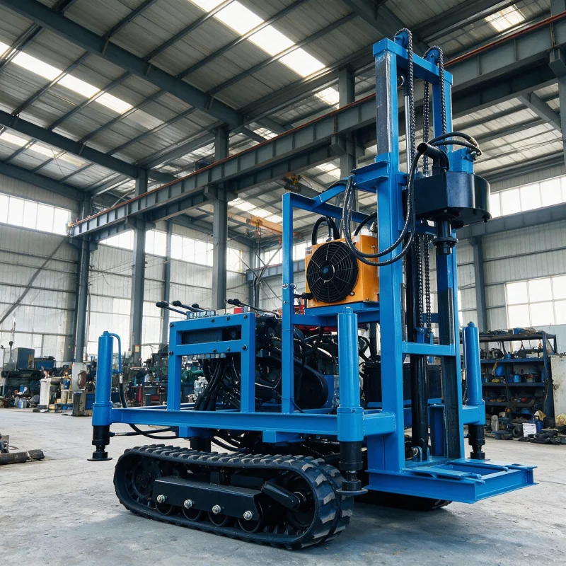 Customized Wheeled Portable Diesel 22HP 28HP 150M 180M Agile Efficient Hole Drilling Deep Water Well Drilling Rig