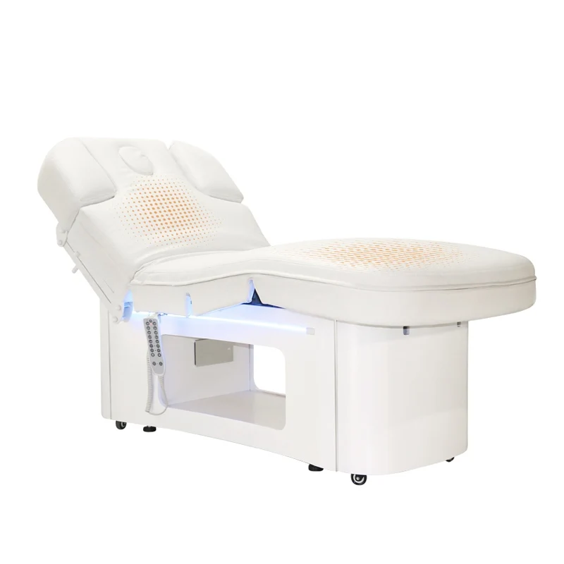 High Quality Portable LED Heating Facial Massage Bed Massage Table Bed Chair with Bluetooth
