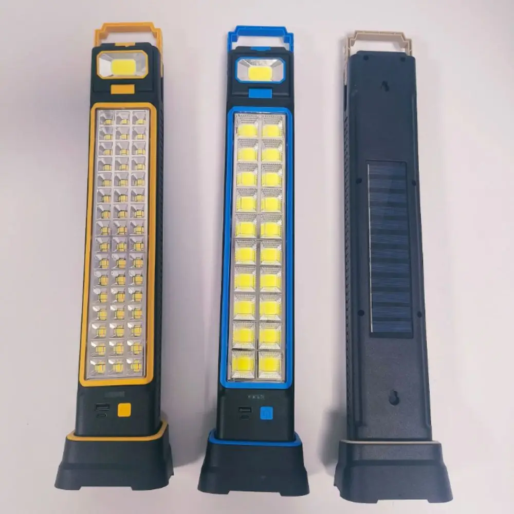 USB-C Multi-Function Solar-Powered Lamp Magnetic Base COB LED Portable Lamp SMD LED USB Rechargeable Camping Light Magnetic Base