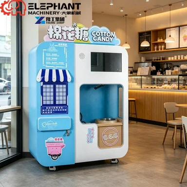Cotton Candy Vending Machine Factory Direct Low Energy Stable Operation For Tourist Scenic Spot