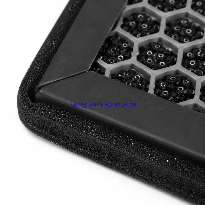 K1AD Air Conditioner Maintenance Replacement Filter Rectangular Insert with Pleated Media, Outer Screen Layer and 24.2x14.1cm
