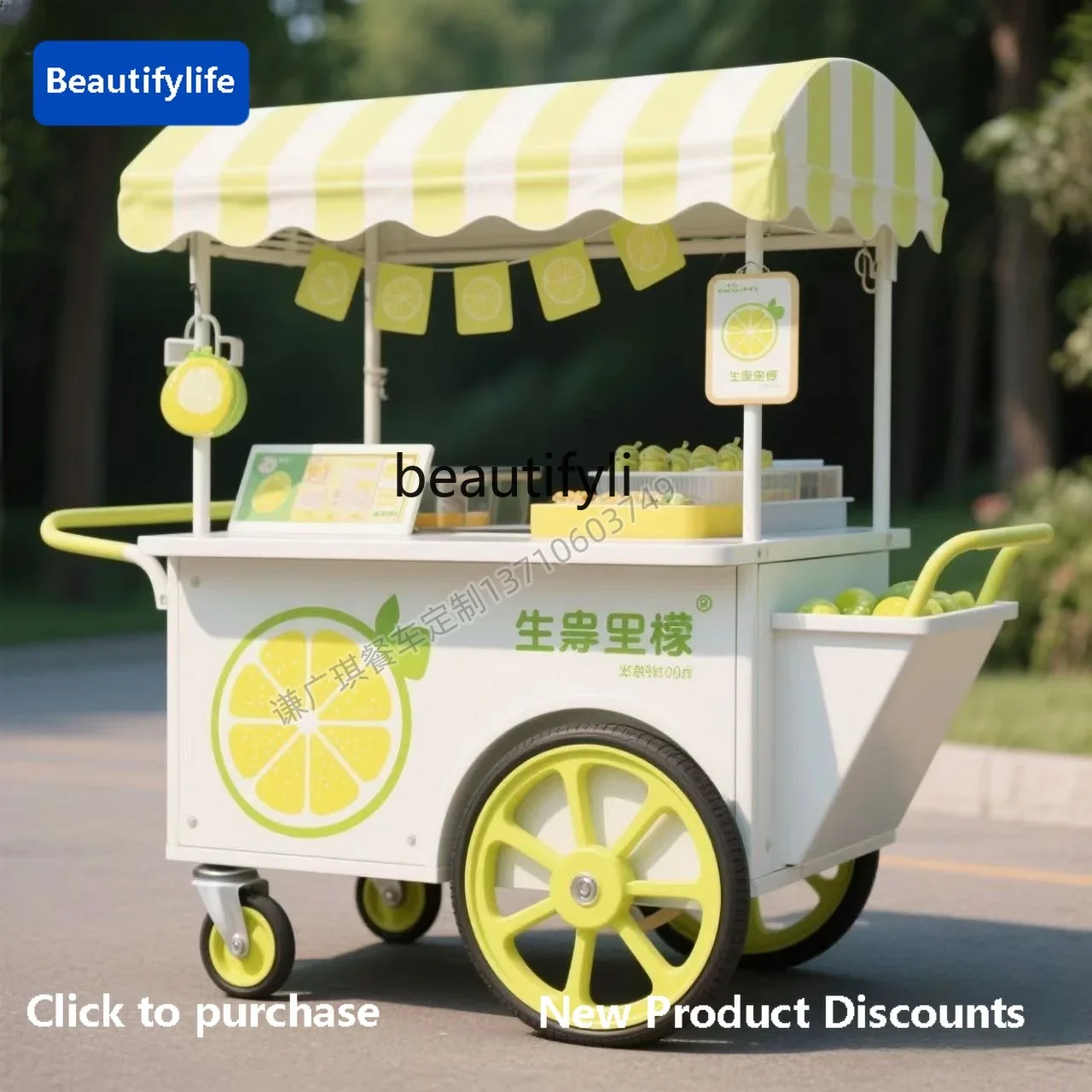

Z189 a56 Тележка для закусок и напитков Коммерческая уличная лимонная уличная мобильная тележка для еды Мобильная рекламная тележка для киоска