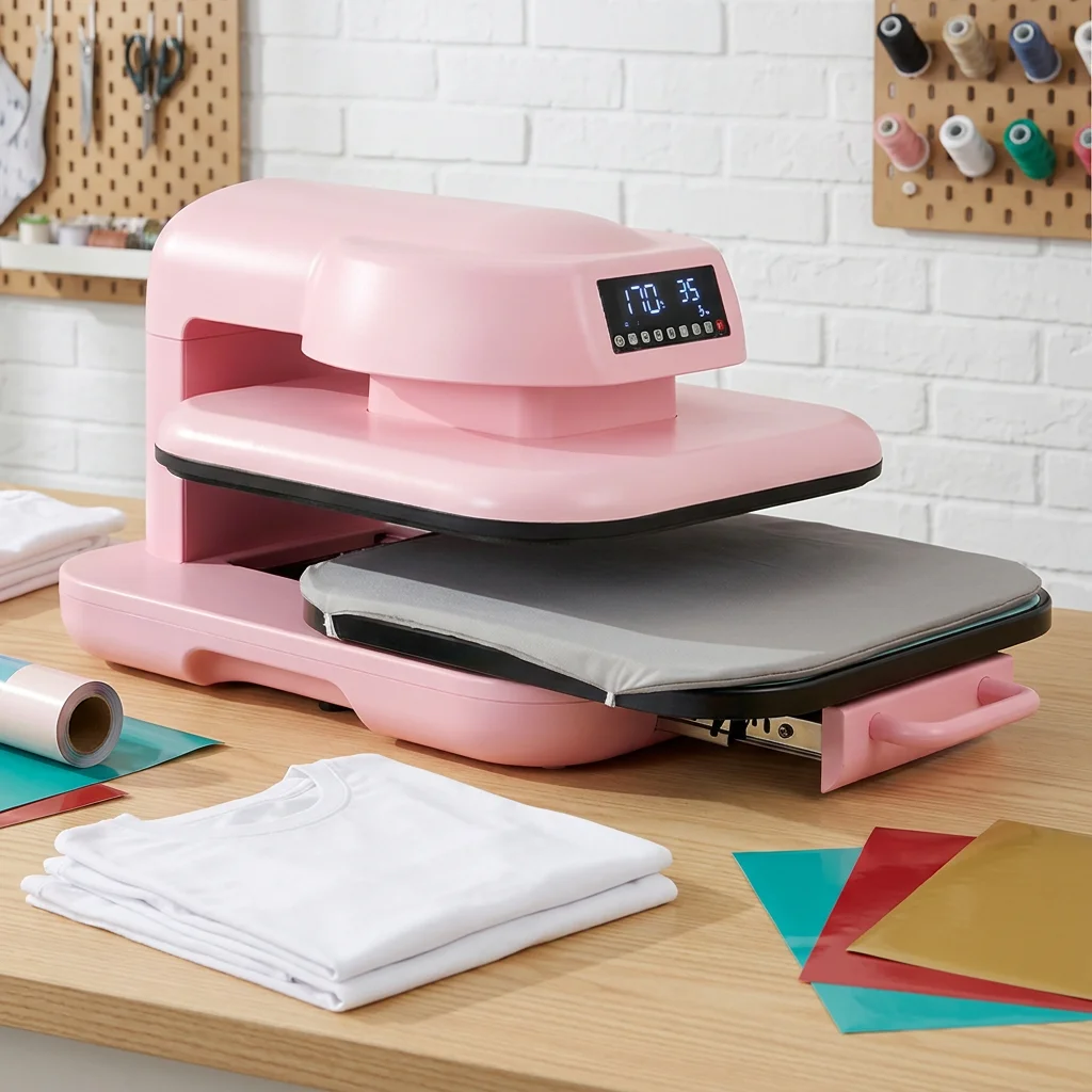 38x38cm Auto Close Auto Open Slide Out Heat Transfer Sublimation Press Machine For Tshirt Outfits