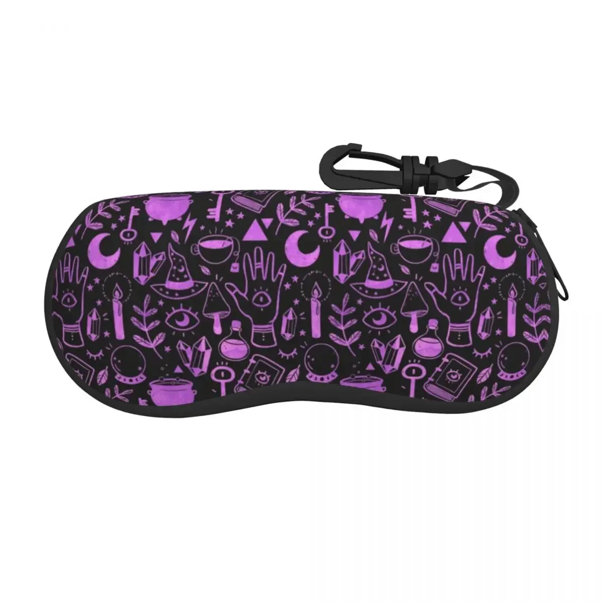 Witchy Things Textured Sunglasses Case Neoprene Zipper Halloween Witch Shell Eyeglass Case Protective Box For Glasses