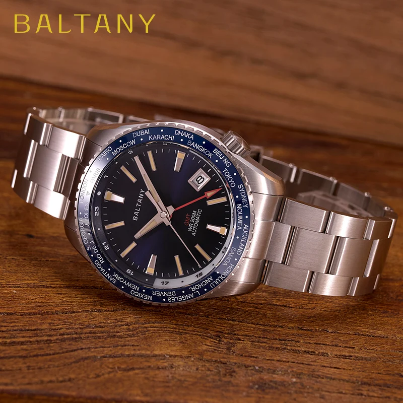 

Baltany 40 мм дата спортивные часы мужские S6083 NH34 автоматические механические часы керамический безель 20ATM браслет из нержавеющей стали спортивные часы