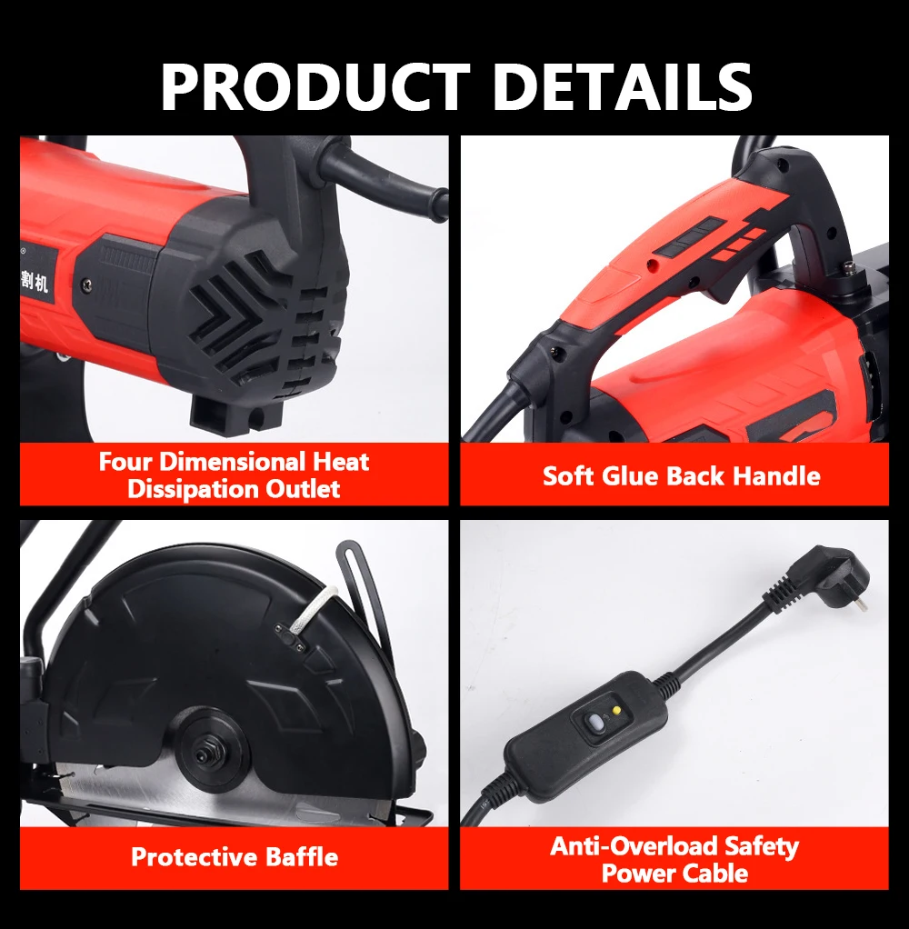 Gasoline 58cc Engine Power 420mm Concrete Cutter Diamond Wall Cutter Saw Blade for Cutting