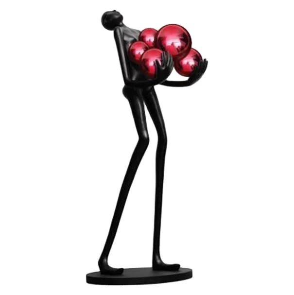 *flo Creative Human Shaped Large Floor Sculpture for Living Room Decor Resin Crafts Woman with Balls