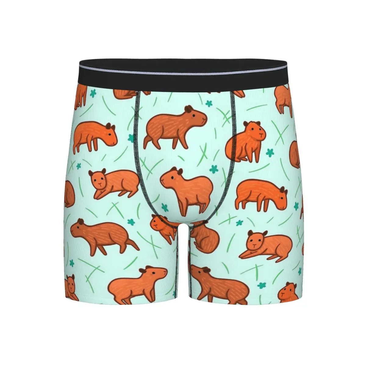 

Long Boxer Underpants Shorts Capybara Pattern Panties Men's Breathable Underwear for Homme Man Boyfriend Gift