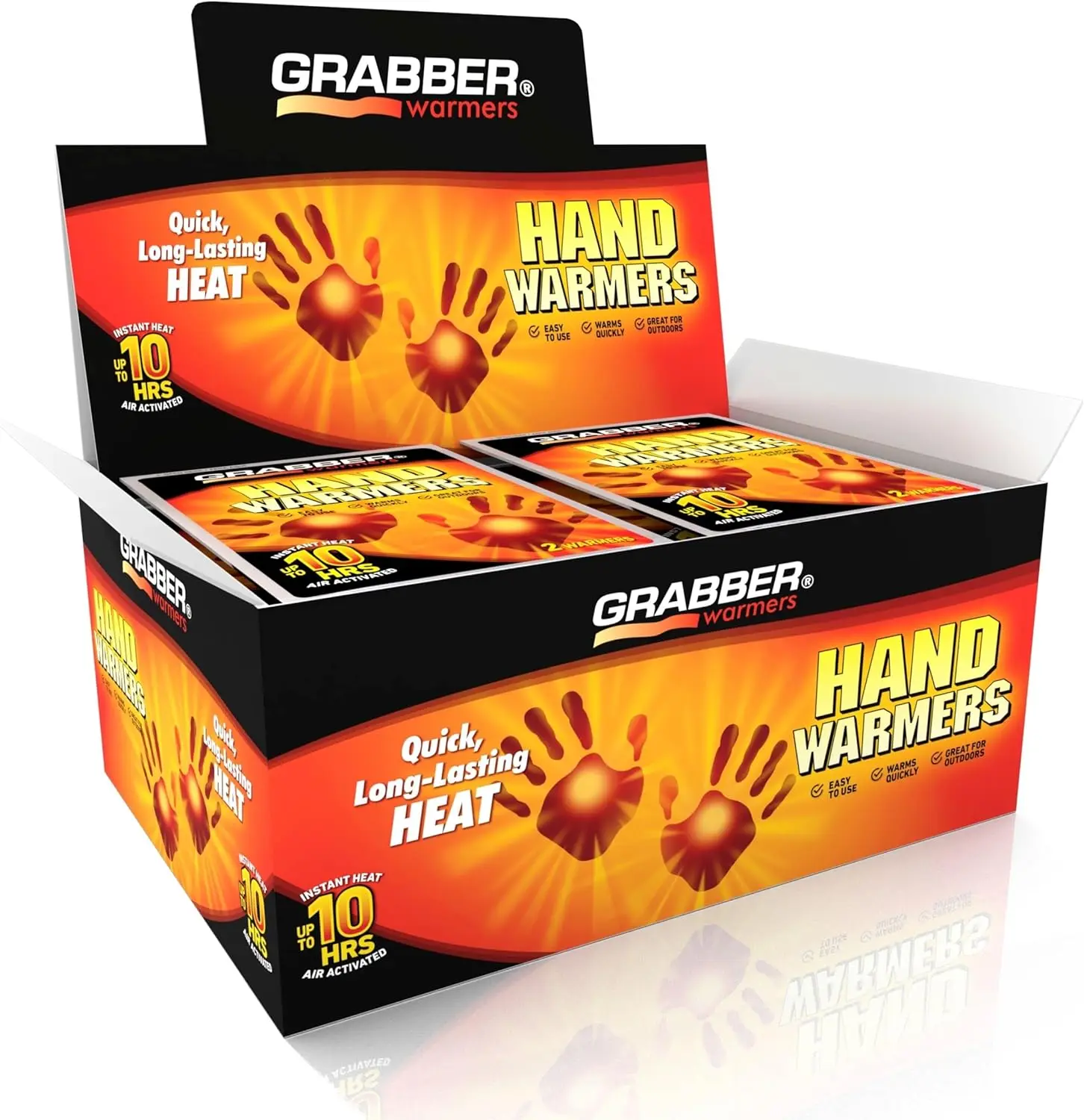 

Hand Warmers - Long Lasting Natural Odorless Air Activated Warmers - Up to 10 Hours of Heat - 40 Pair , 3.5x2'