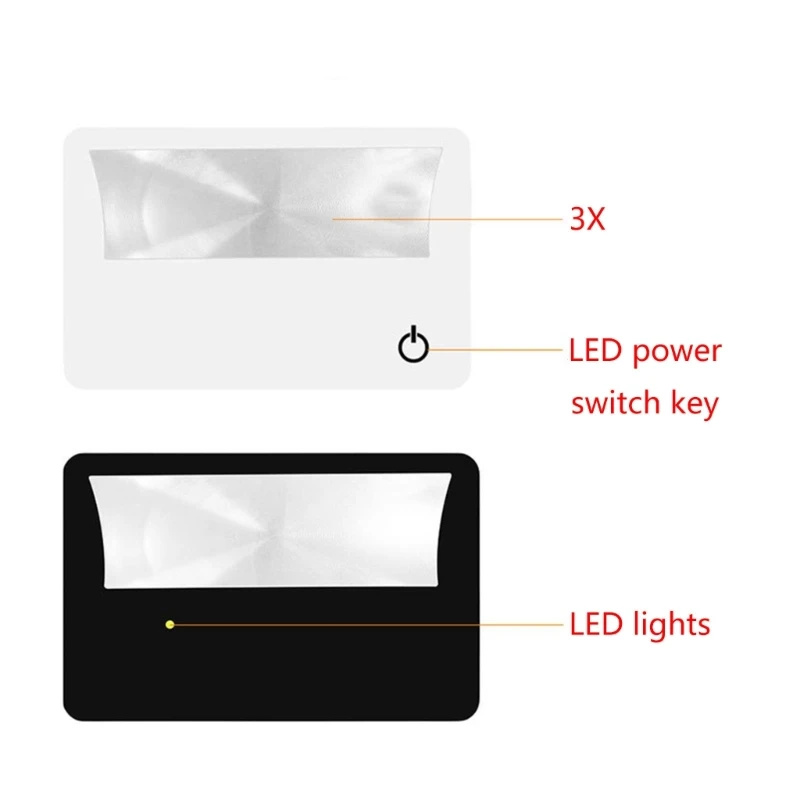 3X Magnifier for Reading Close Work Coin Observing Handheld Card Type Eye Loupe Dropshipping