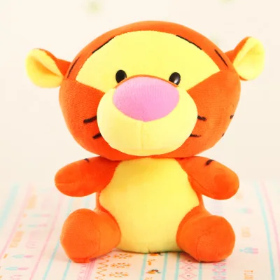 10cm Disney Cute Cartoon Plush Doll Stitch Winnie The Pooh Stuffed Toys Decorate Pendant Kawaii Anime Figure Children Gifts