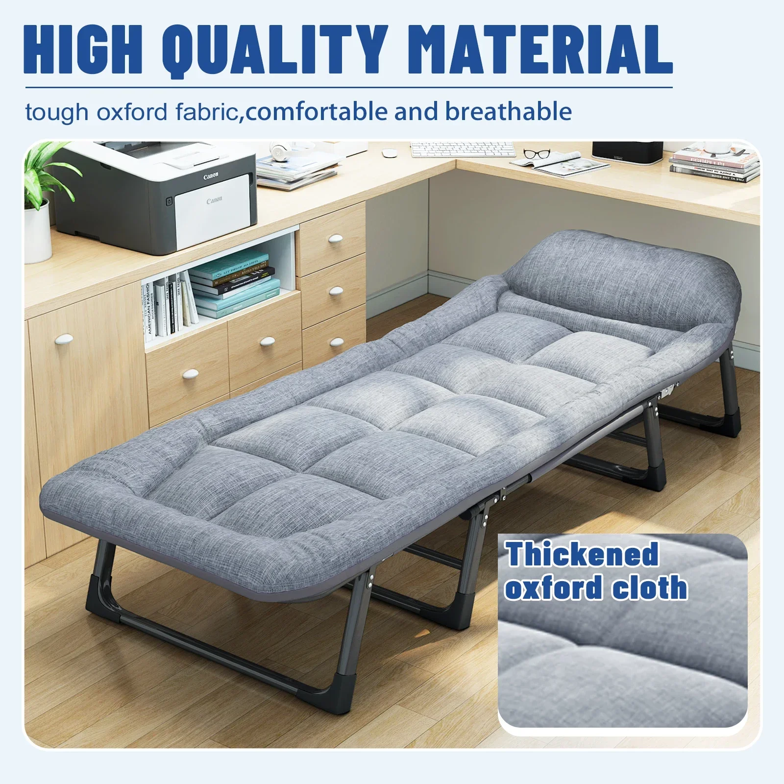 

Lettino Niceway con materasso per adulti lettini portatili e pieghevoli per dormire con cuscino letto da esterno resistente per