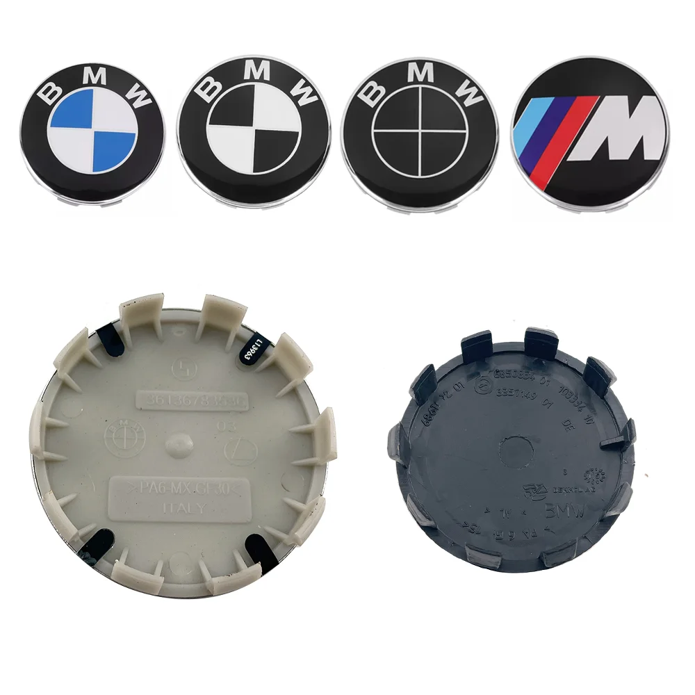 4pcs 68mm 56mm Car Cover Wheel Hub Center Caps Badge Logo Emblem For BMW M X3 X5 X6 1 3 4 5 6 7 Series E36 E39 E46 E60 E90