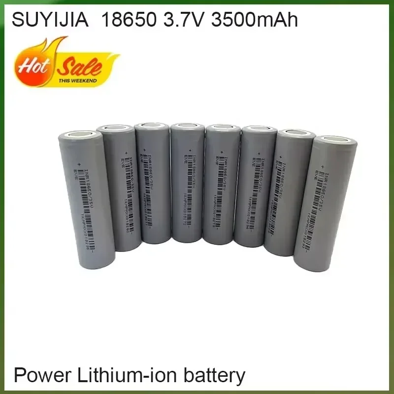 100% New Original INR18650 3.7V 3500mAh Battery 18650 35V 20A Discharge Li-ion Rechargable Power Batteries for LED Flashlight