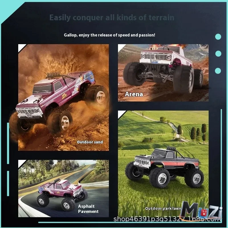FMS 1:10 Fmt F100 عالية السرعة شاحنة كبيرة الإطارات Rc التحكم عن بعد نموذج سيارة الدفع الرباعي عالية السرعة على الطرق الوعرة اللعب RTR